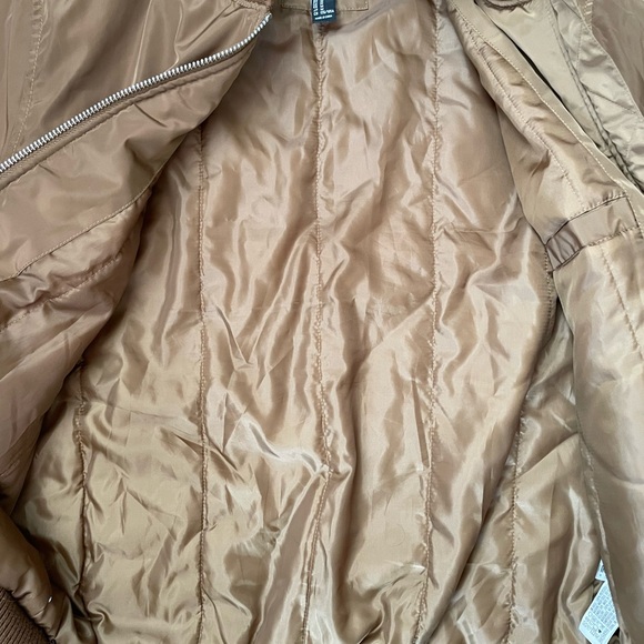 Forever 21 Brown Bomber Flight Jacket Multi Pocket Full Zip (Men’s Size Medium) - Picture 6 of 7